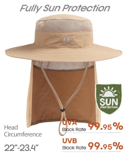 Image of FURTALK Sun Hats for Men Women Fishing Hat with Neck Flap UPF Protection
