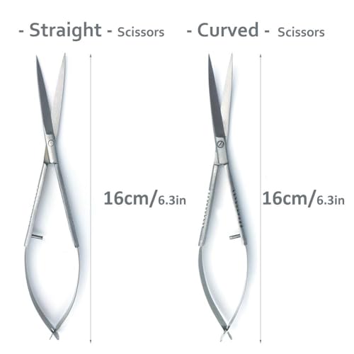 Image of LINLAN Aquatic Plant Spring Scissors for Precise Trimming, Stainless Steel with Top Rebound Feel, Ideal for Aquatic Ferns and Microsorum Pteropus in Planted Tanks