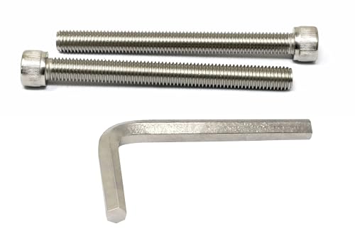 Image of iexcell 2 Pcs M12 x 120mm Thread Pitch 1.75 mm Stainless Steel 304 Hex Socket Head Cap Screws Bolts Kit