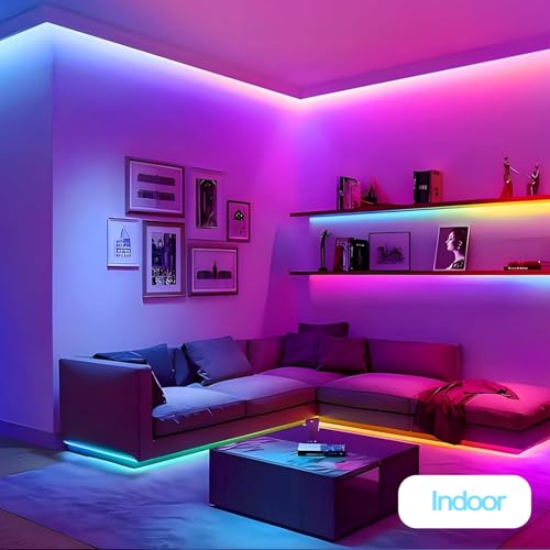 YMY 5V USB RGBIC Neon Strip Light, IP67 Waterproof RGB LED Decor Light, DIY Dynamic Rope Light Strip with APP/Remote Control Dual Control for Indoor Outdoor Decoration (2M RGBIC 360° Neon Strip) - Image 7