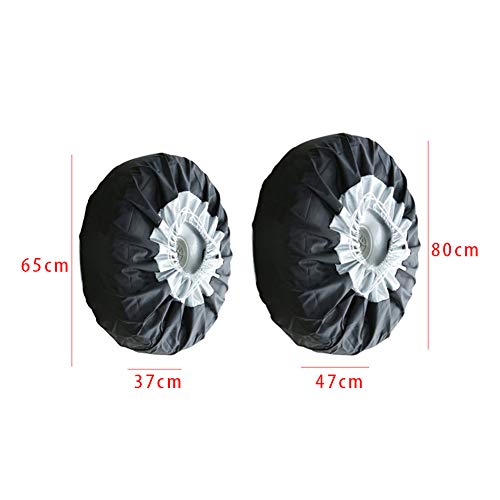 Image of Faddare Truck Trailer Universal Spare Tire Cover, 1 /2 /4pcs Storage Bags Tyre Spare Cover Lightweight Tire Case Durable Wheel Protection Cover(Size:65 * 37cm, 4pcs)