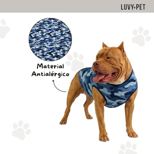 LUVY PET, Roupa Pet Cães Porte Grande Camuflado Azul (Azul, G1)