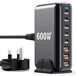 USB C Charger Block 600W 8 Port GaN3 Fast Charging Station Compatible with Laptop,ipad, iPhone 16/15/14/13 /12 Pro Max Fast Charge Pixel Note MacBook Pro/Air USB C Charger for Android