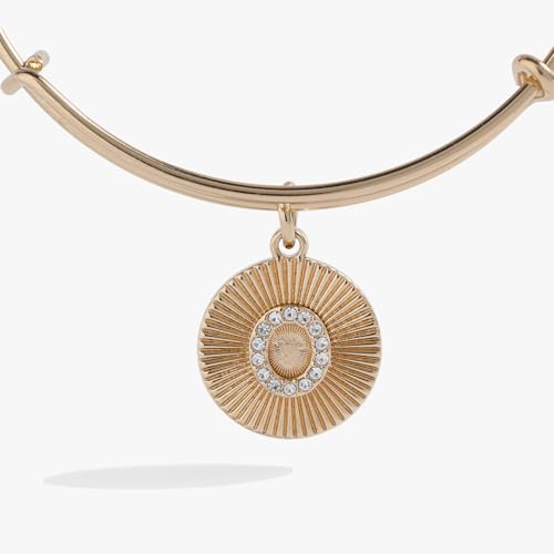 Image of Alex and Ani Initial I Pave Starburst Texture Bangle