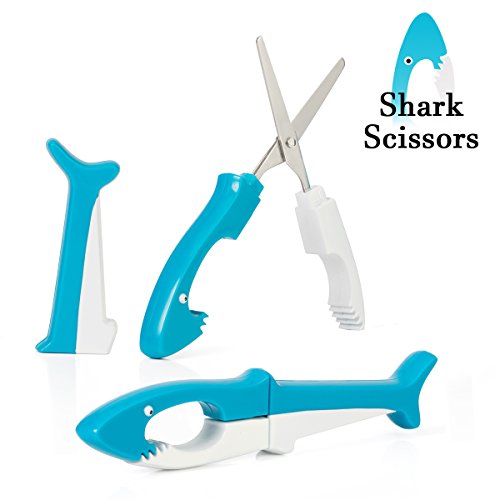 Folding Safety Scissors Shark Scissors Cartoon Scissors Travel Portable Scissors for Kid