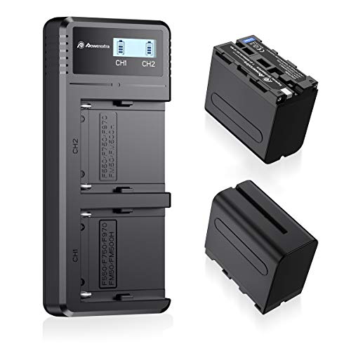 Amazon | NP-F970互換バッテリー 2個+急速充電器セット 8800mAh 