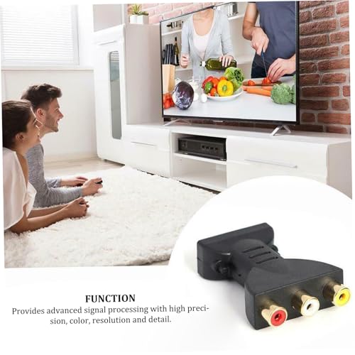CAKEEYUM Interfaz Multimedia de Alta definición para Adaptador portátil a AV Rojo Blanco Amarillo a convertidor AV Convertidor HD de Audio y Video Adaptador, Conector, Ro - imagen 4