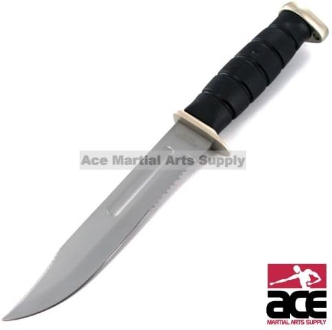 Marine drop point survival knife