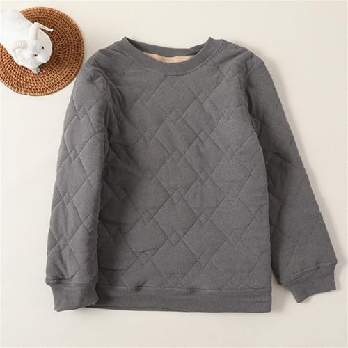 Unisex Kids Sweatshirts Girls Boys Casual Crewneck Long Sleeve Fleece Lined Pullover Fall Winter Outdoor Warm Clothes2