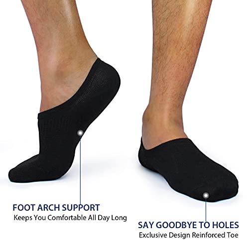 Socks Mens No Show Low Cut Anti-Slid Non Slip Cotton Sock 6 Pair Pack2