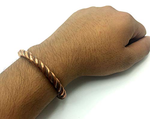 Handmade Traditional Design Twisted Copper Bracelet. 100% Pure Raw Copper Bracelet. (Twisted)2