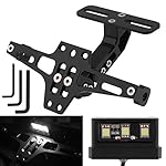 Windance-Motorcycle-License-Plate-BracketUniversal-Adjustable-Fender-Eliminator-Kit-CNC-Aluminum-Tail-Tidy-Holder-with-LED-Light