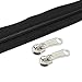 Produktbild ByaHoGa 9 m endlos Reißverschluss Meterware Schwarze Reissverschluss 6mm-Spirale + 25 Nonlock-Zipper für bettwäsche (#5 Schwarze)