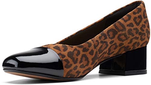 Image of Clarks Women's Clarks Women's Marilyn Sara - Dark Tan Leopard Suede - 9.5w