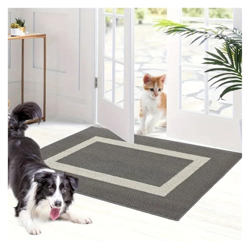 Tapis d'entrée intérieur et extérieur absorbant paillasson lavable 40x60cm - 3