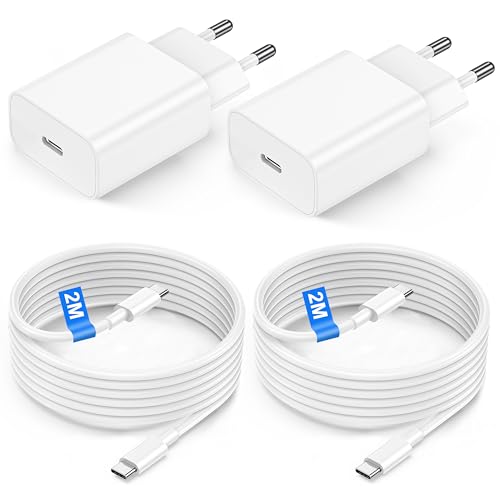 Caricatore Per Iphone 16/16 Pro/16 Pro Max/16 Plus/15/15 Pro/15 Pro Max/15 Plus/Pad, 2 Pezzi 25W Usb C Caricabatterie Alimentatore Usb C Adattatore Pr
