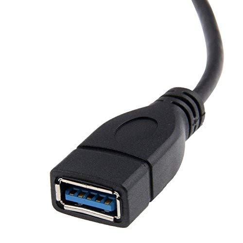 innov8 USB 3.0 Type A Male to Female Extension Cable 5Gbps Speed Extender Connector (Down Angle) - 0.3m, Black - Image 3