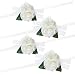 WONDERFIT Pack of 4 Girl Bridesmaid Wedding Wrist Corsage Party Prom Hand Flower Decor Ivory