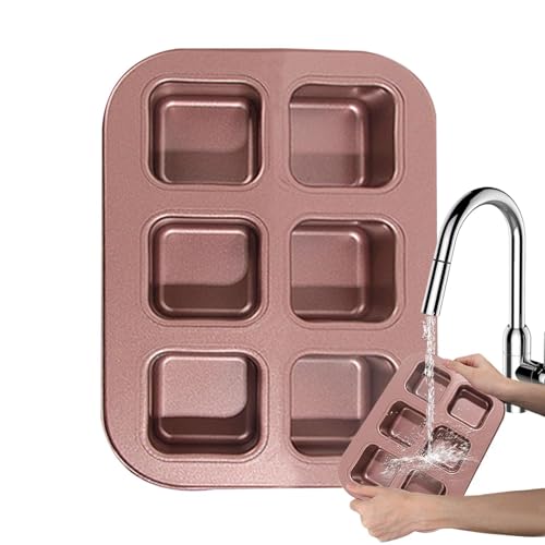 Generisch Cupcake Brownie Pan, Brownie Mold - Molde para cupcakes de acero al carbono, molde de metal multirejilla, fuente de horneado, bandeja para brownie para postres, pan, tostadas, pasteles