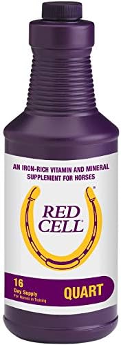 Horse Health Red Cell, Liquid Vitamin-Iron-Mineral Supplement for Horses, Helps Fill Important Nutritional Gaps in Horse's Diet, 1 Qt., 32 Oz., 16-Day Supply