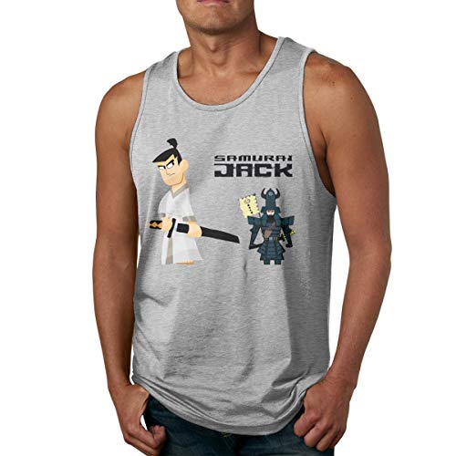 HJYR Men Sport Camiseta sin mangass Samurai Jack Soft Sleeveless tee