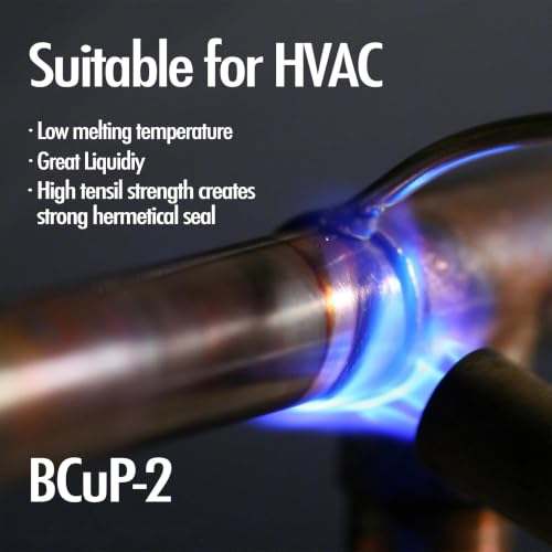 Image of 40 Sticks Copper Brazing Rods BCuP-2 (5 /64 inch x 9.8 inch) 2mm Phosphorus Round Self Fluxing Welding Brass Brazing Rod Sticks TIG Arc Pipes for Air Conditioner Refrigerators Pipe Gas