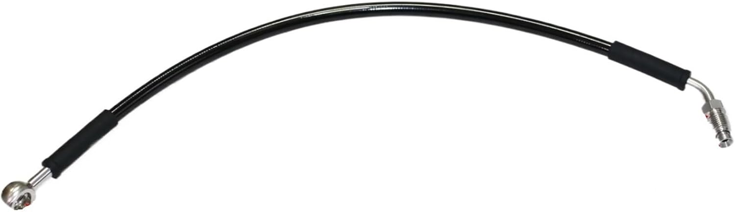 Przewód hamulcowy samochodowy 3 AN wąż hamulcowy z plecionego PTFE ze stali nierdzewnej do samochodu wyścigowego M10x1 męski obrotowy 45 stopni + 10mm Banjo(500mm)