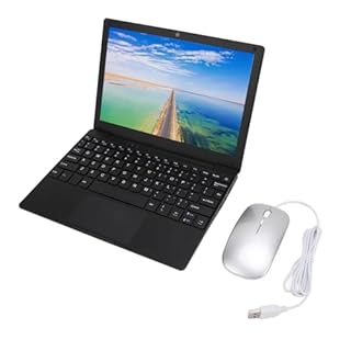 Mini Computer Portatile Portatile da 10,1 Pollici, Notebook Ultraleggero con Tastiera e Touchpad, Webcam, WiFi, Interfaccia USB, per Android 12.0 (Spina europea 2GB+64GB)
