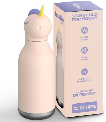 asobu Bestie Bottle Insulated Stainless Steel Water Bottle with D...