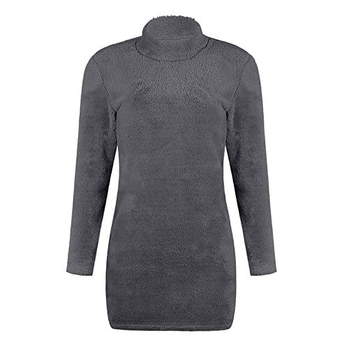 Robe pull femme manches longues motif léopard décontractée style tunique - 4