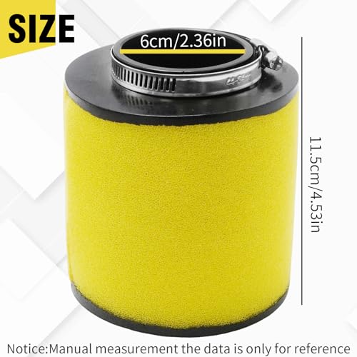 Image of 17254-HM8-000 Air Filter, Replacement for Honda ATV ES 2X4 TRX250 TRX250TE TRX250TM Recon 250 Sportrax TRX250EX TRX250X 1997-2017
