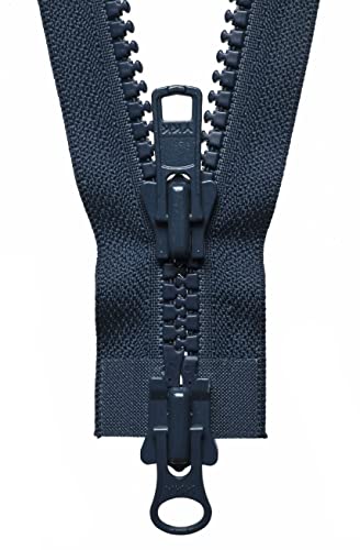 YKK Two Way Slider Zip, Blue, 76 cm Length