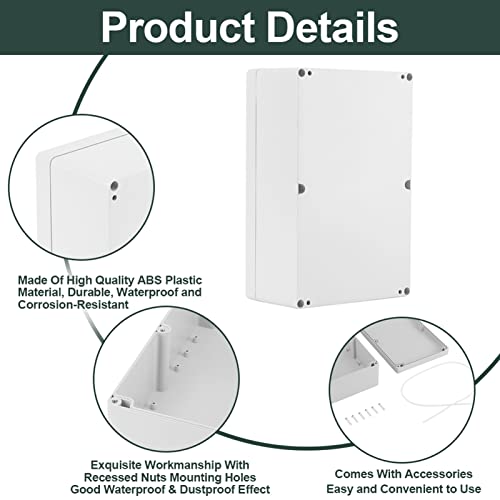 Plastic Junction Box, 230x150x85mm Weatherproof Electrical Enclosure for Outdoor and Indoor Electrical Applications - Image 3