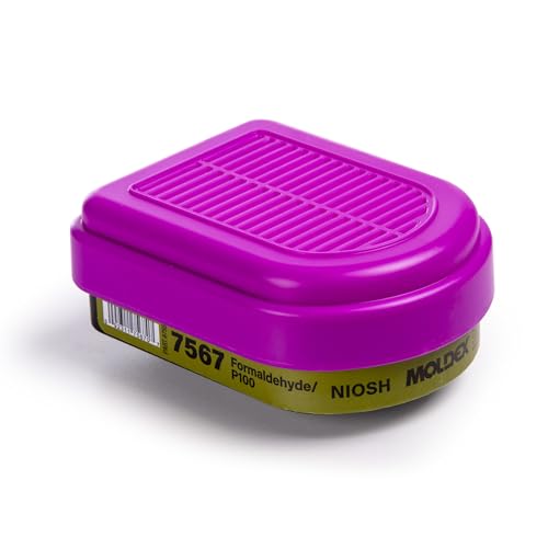 Moldex 7567 Semi-Rectangular Combo Formaldehyde Cartridge and P100 Filter for Half Mask and Full Facepiece Reusable respirators