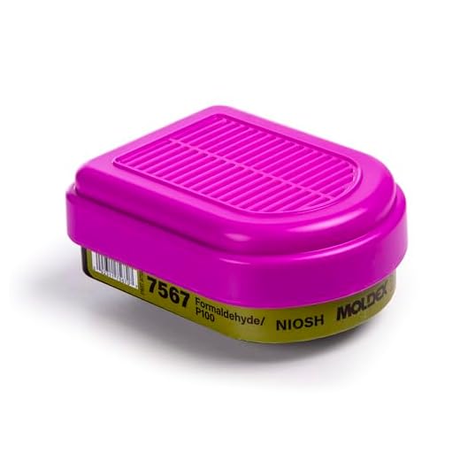Moldex 7567 Semi-Rectangular Combo Formaldehyde Cartridge and P100 Filter for Half Mask and Full Facepiece Reusable respirators