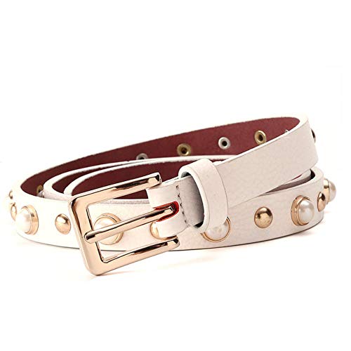 Ceinture boucle dorée femme ornée de perles pour style habillé