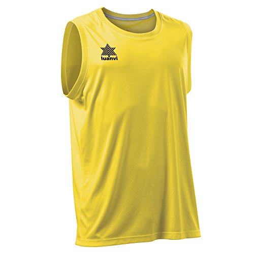 Luanvi Homme, Jaune Serie Pol | Debardeur, Maillot de Basket-Couleur, 4XL Cover