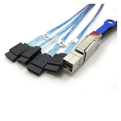 Cable 2m S/AS HD SFF8644 a SATA 4 puertos 7Pin miniatura 5