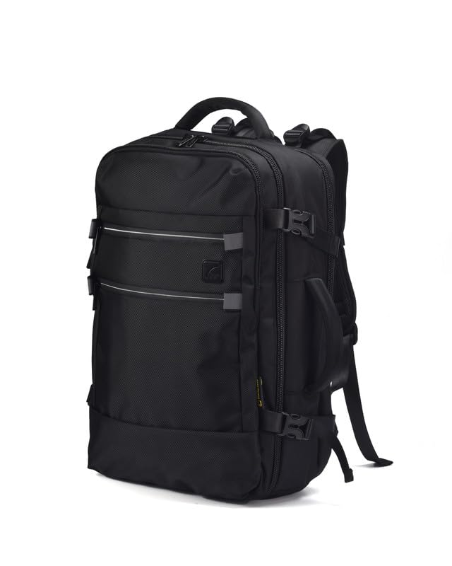 Travel Blue Mochila de Viagem Journey Preta expandível Compartimento para Notebook Alça para Mala Resistente e Impermeável para Trabalho Viagem e Dia a Dia
