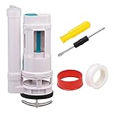 RDEXP weißer 21,6 cm hoher Wassertank, mit Doppelspülung, WC-Spülkasten-Einlass