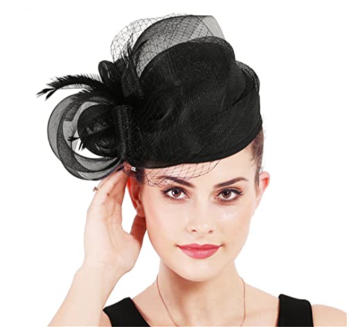 Fascinateurs de mariage beige barrette à fleurs en plumes cocktail