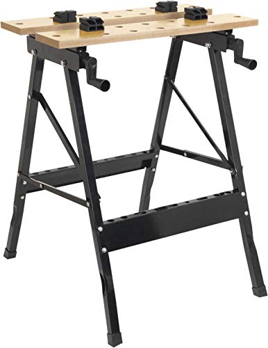 Höfftech Universal Werkbank, klappbar, mobil, 100kg, Arbeitstisch, Spanntisch, Sägetisch