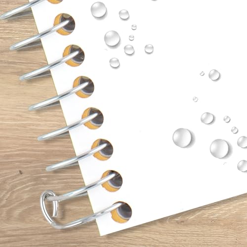 Image of Five Star Spiral Notebook, 2 Subject, College Ruled Paper, 6 inch x 9-1 /2 inch, 80 Sheets, Fights Ink Bleed, Water Resistant Cover, White (840029E)