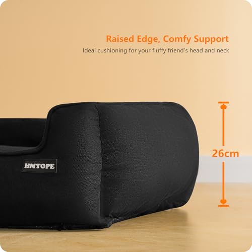 HMTOPE Hundebett, Hundesofa, Hundekissen, Hundekörbchen Abnehmbar und waschbar, Schwarz, 110 x 86 x 26 cm