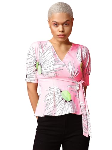 Image of PURVAJA Women's Polyester Floral Relaxed Fit Shirt