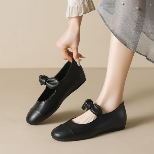 SWDZM Mary Jane Shoes Women Slip on Ballet Flat Dressy Comfortable Round Toe Flats for Women3