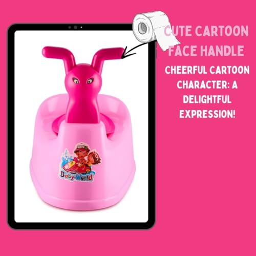 Image of Nabhya Small Potty Toilet Trainer Seat /Chair with Lid and High Back Support for Toddler Boys Girls (Age 7 Months to 2 Years) (Pink)