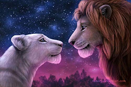 DAERLE Diamond Painting Diamond Painting Bambini Leone Colorato Kit per