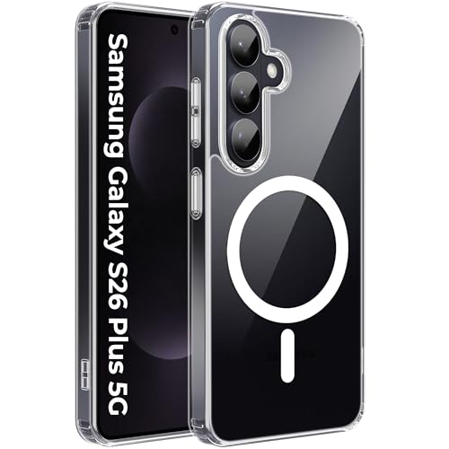 Image of A rtistque Clear Back Cover Case for Samsung Galaxy S26 Plus 5G | Compatible with Mag-Safe | Premium Cover | Shockproof Bumper | Protective Design | Samsung Galaxy S26 Plus Back Cover - Transparent