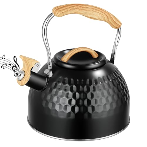 Wasserkessel, 3L Edelstahl Pfeifkessel,Teekessel für alle Kochplatten, teekessel gasherd,Flötenkessel aus Edelstahl für Gasherd Induktionsherd Herd Wasserkocher Für Gasherd Und Induktion